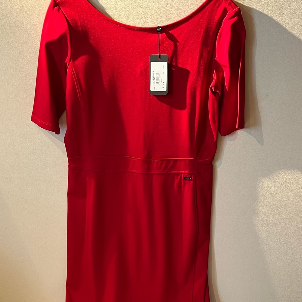 A|X ARMANI EXCHANGE Red M Short Casual Dress